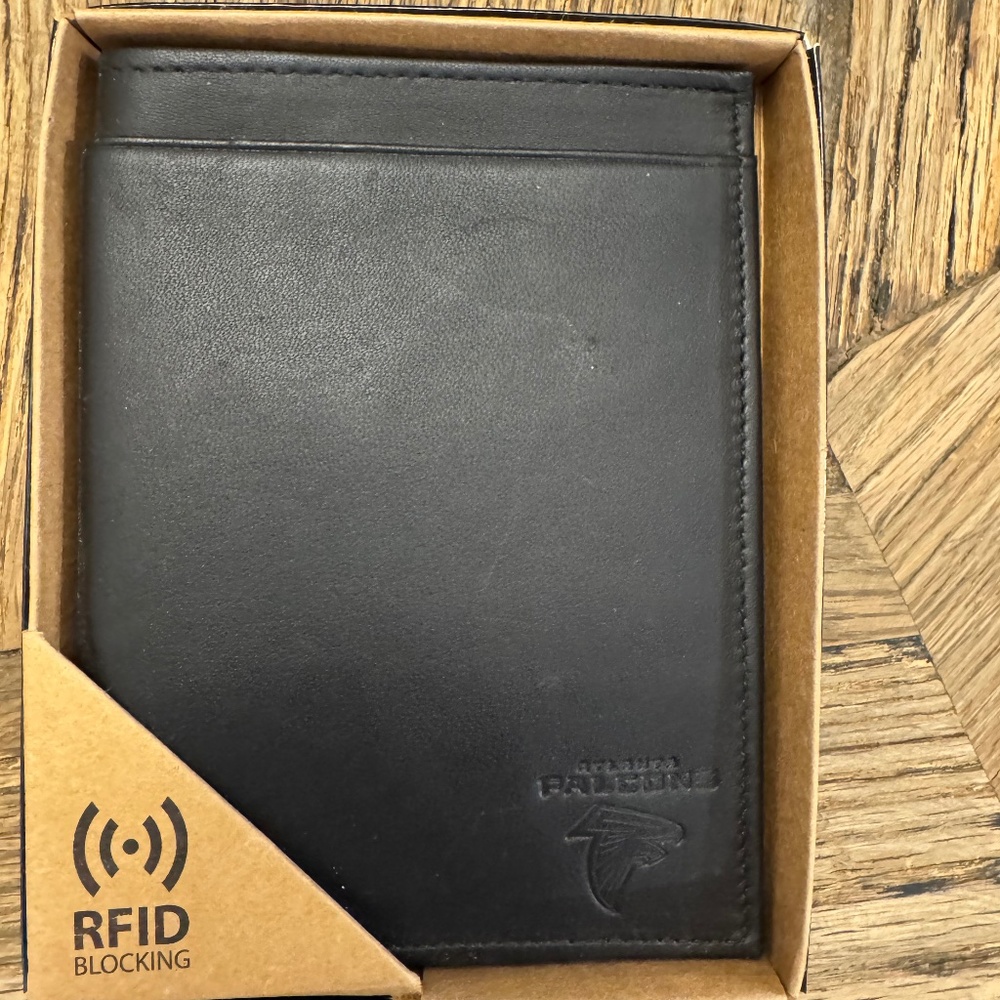 Atlanta Falcons  Football Sparo Wallet Lic NFL BI-Fold Leather Billfold RFID